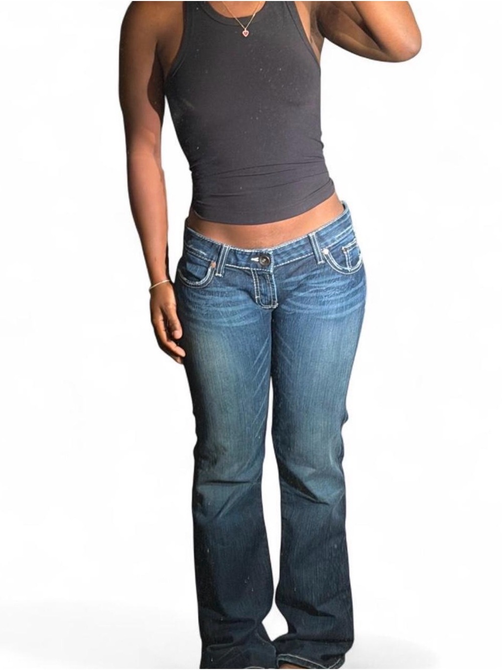 BKE Women's Blue Bootcut Jeans - Dark Wash